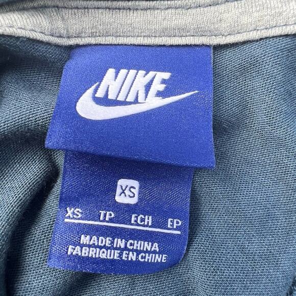 Nike, blue racer back with teal swoosh, tank top, women's size XS - Picture 5 of 6